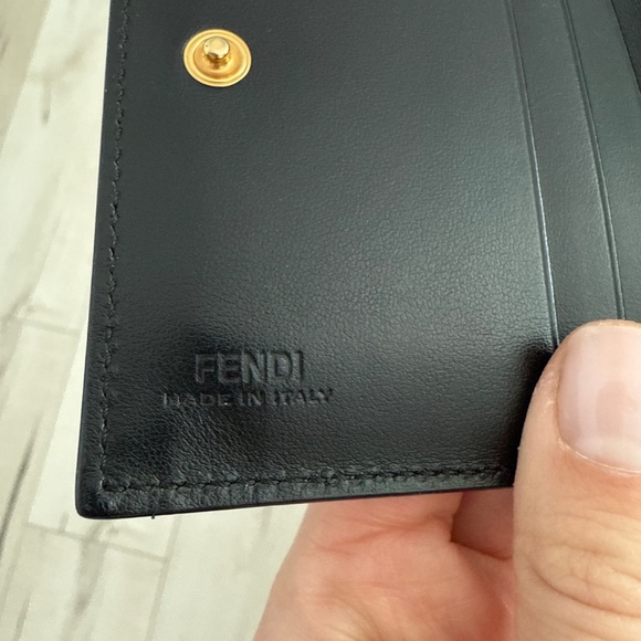 Fendi Calf Leather F Logo Small Bifold Wallet - Picture 11 of 16